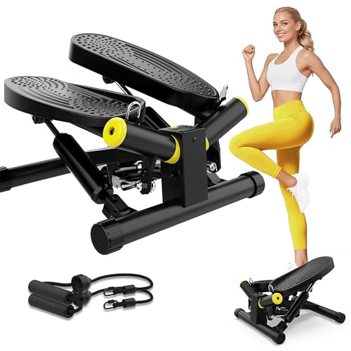Mini Twist Stepper, Stepper Machine with 330LBS Weight Capacity, Mini Stepper for Full Body Workout, Adjustable Step Height, Smooth and Quiet, Step Machine for Men Women
