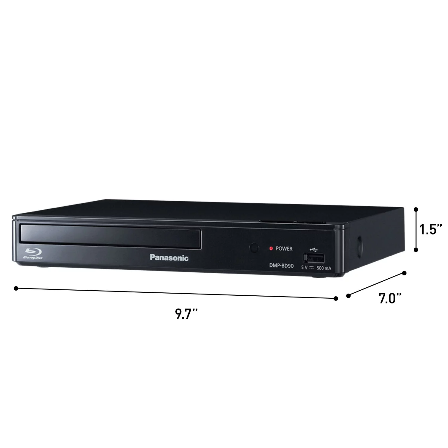 Panasonic Blu Ray DVD Player with Full HD Picture Quality and Hi-Res Dolby Digital Sound DMP-BD90P-K
