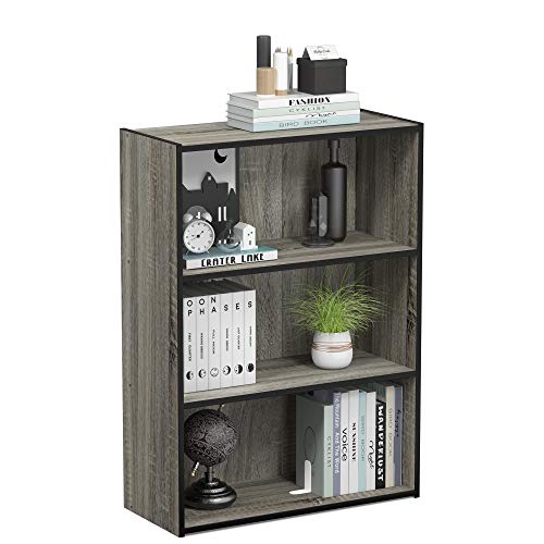 Furinno Pasir 3-Tier Open Shelf Bookcase, Americano