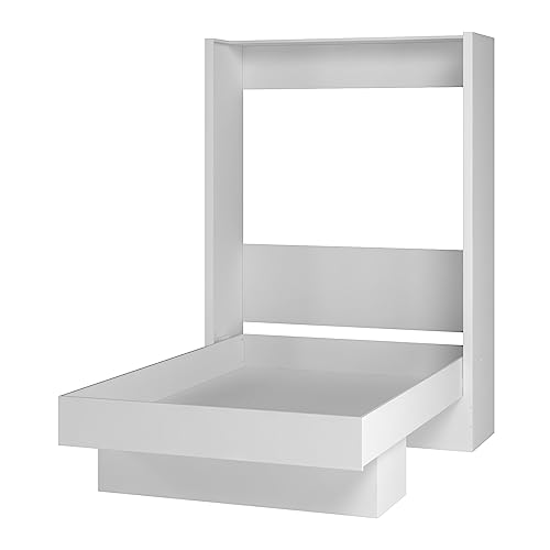 Oakland Living Easy-Lift Full Murphy Wall Bed in White with Shelf