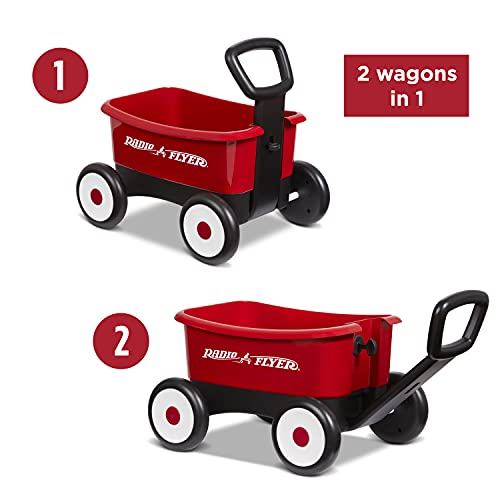 Radio Flyer My 1st Wagon with Beach and Garden Tools, 2-in-1 Wagon, Ages 1-4 , Red