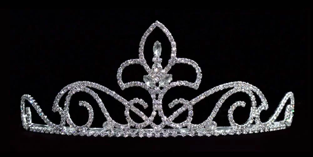 #12744 - Small Rising Fleur De Lis Tiara