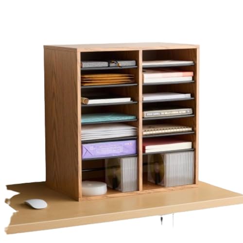 Safco Wooden Paper and Mail Organizer for Home Office and Classroom, Adjustable Shelves and Stackable