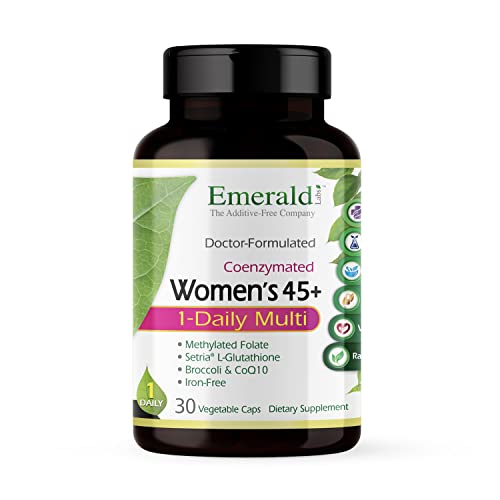 EMERALD LABS Women's 45+ 1-Daily Multi - Complete Multivitamin for Comprehensive Support, Bone & Heart Health* - Designed for Women 45+ - Gluten-Free & Vegetarian - 30 Vegetable Capsules