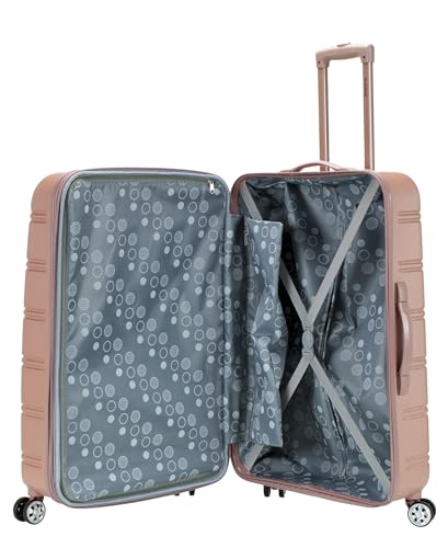Rockland Melbourne Hardside Expandable Luggage with Spinner Wheels, Blue, Checked Large 28