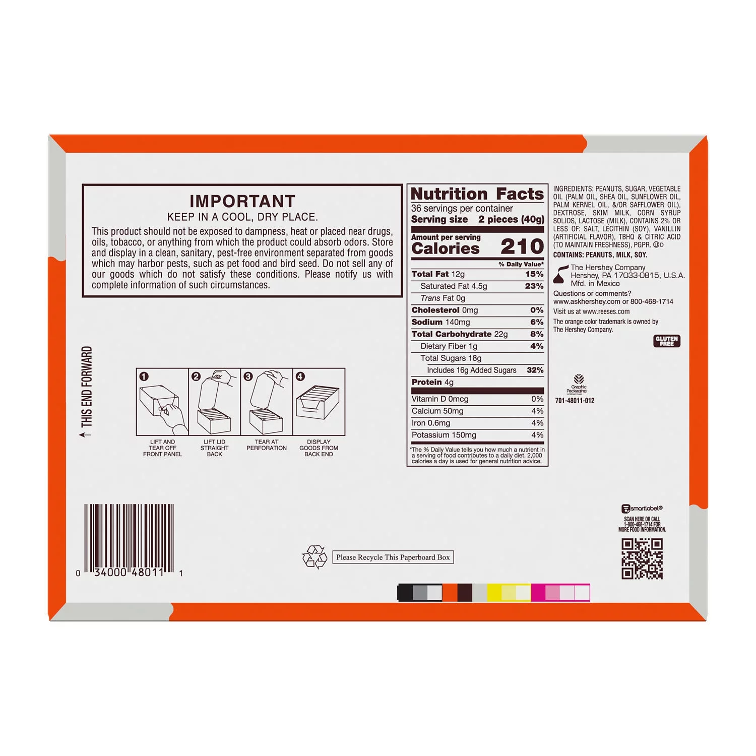 Reese's White Creme King Size Peanut Butter Cups Candy, Packs 2.8 oz, 18 Count