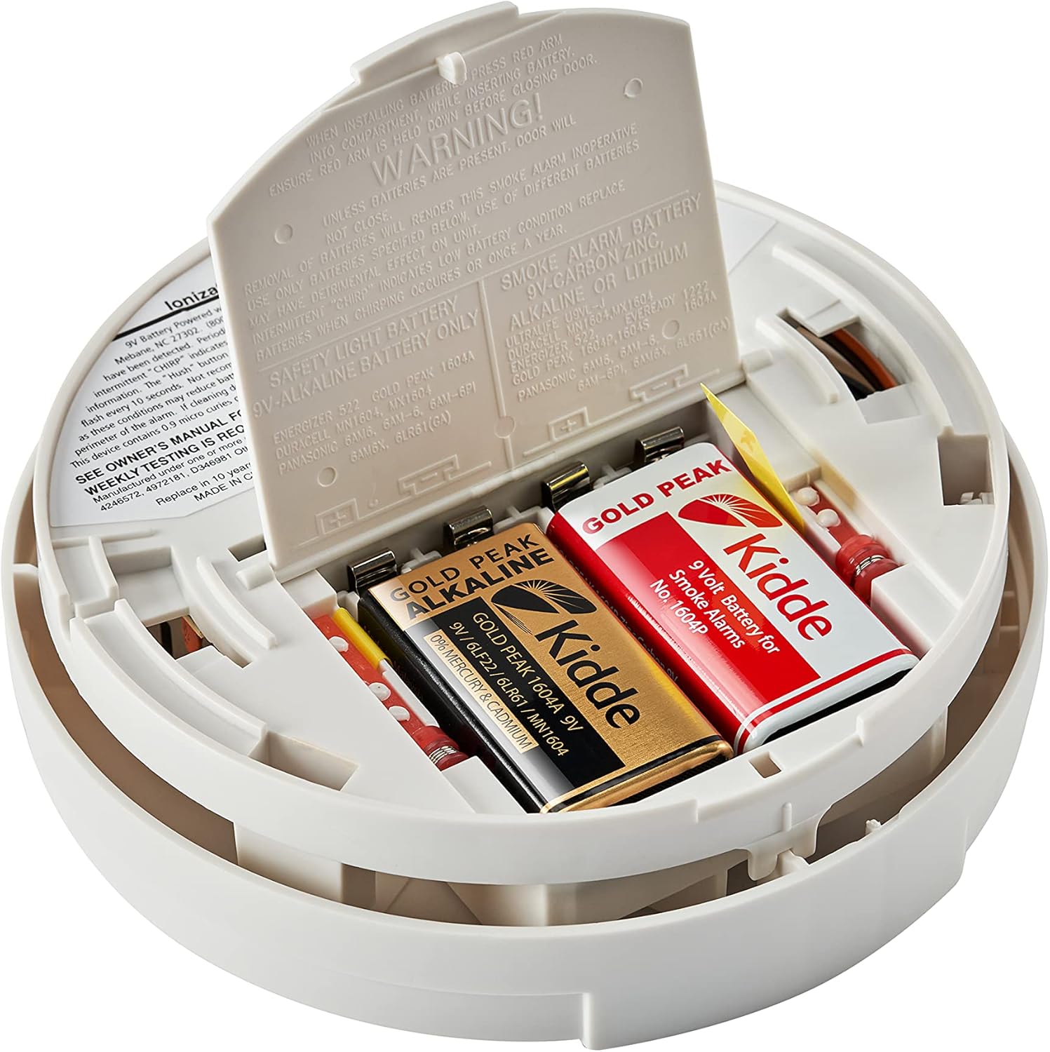 Kidde Smoke Detector with Safety Light for Hearing Impaired, Battery Operated Smoke Alarm, Ideal for Hallways