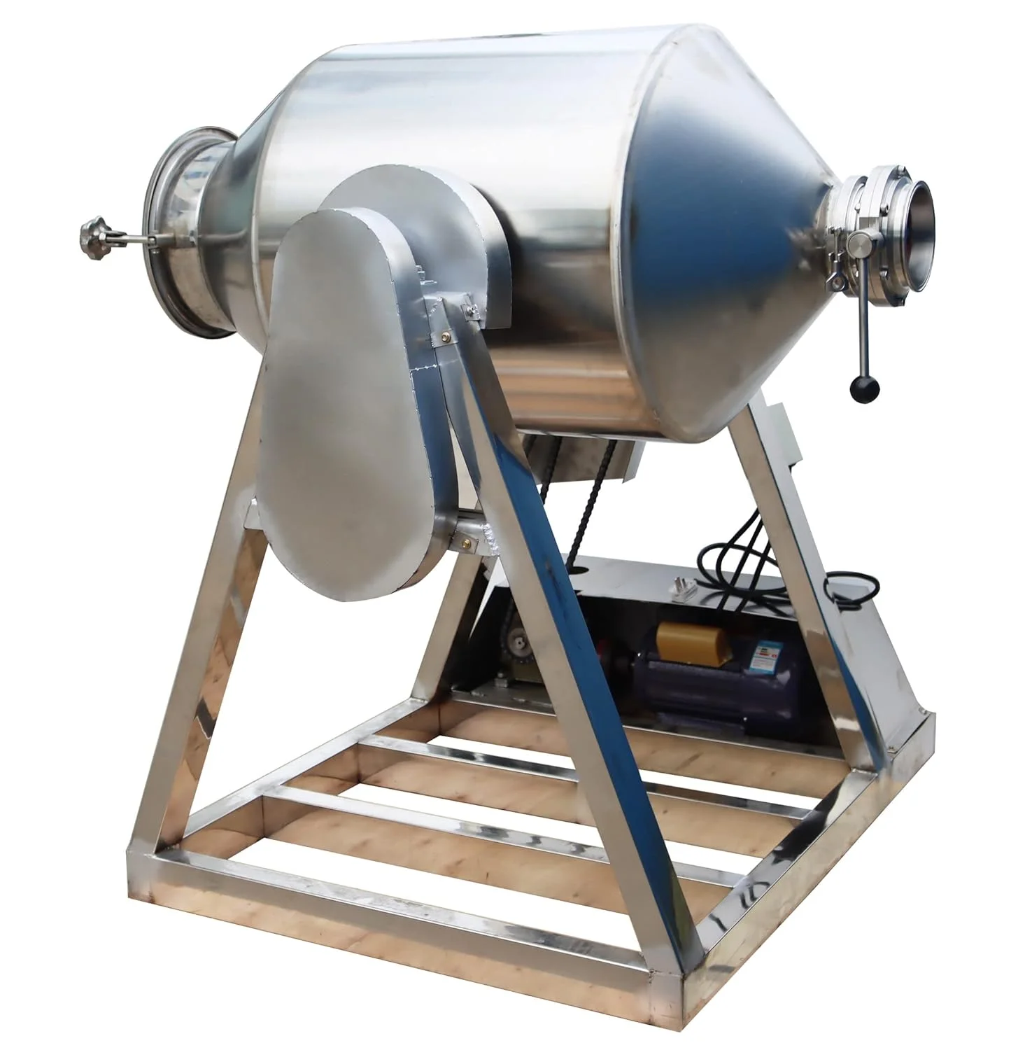 PreAsion 200L Stainless Steel Dry Powder Mixer Metal Metallurgy Powder Blender Drum Particle Mixing Machine 110V