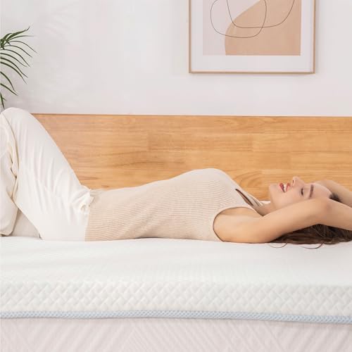 EGO Topper 2 Inch Twin Memory Foam Mattress Topper, Gel Foam Mattress Topper for Pressure Relief, Ventilated Design Bed Topper in a Box, CertiPUR-US Certified, 38