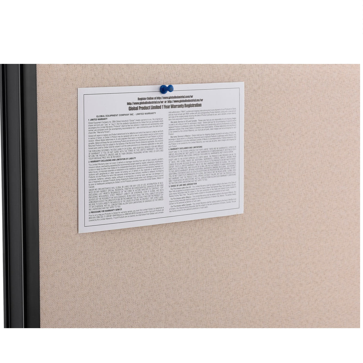 Global Industrial Office Partition Panel, 60-1/4