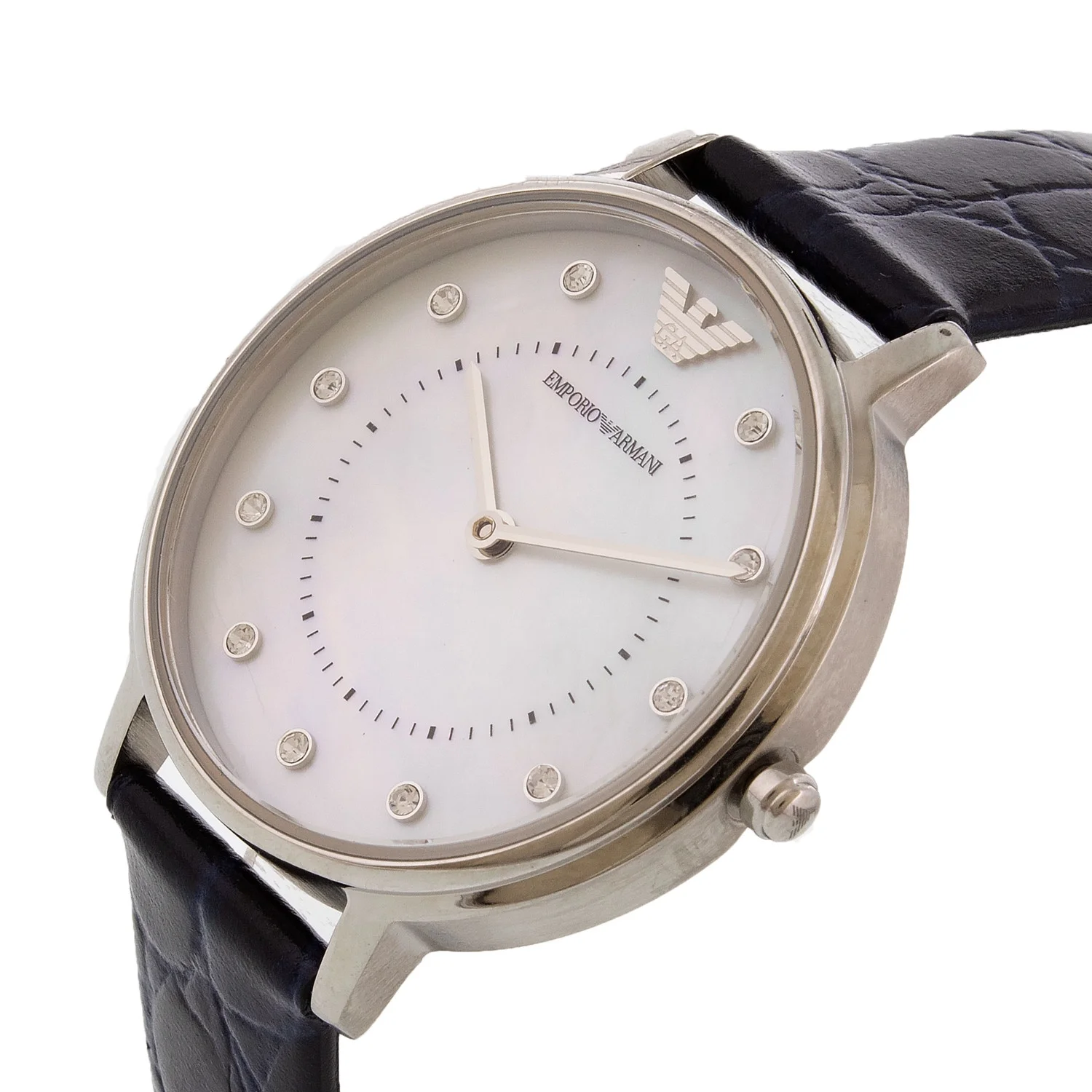 Armani Mother of Pearl Crystal Dial Ladies Watch AR11095