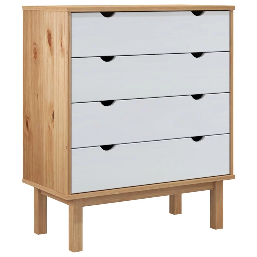 moobody Drawer Cabinet OTTA Brown&White 30.1