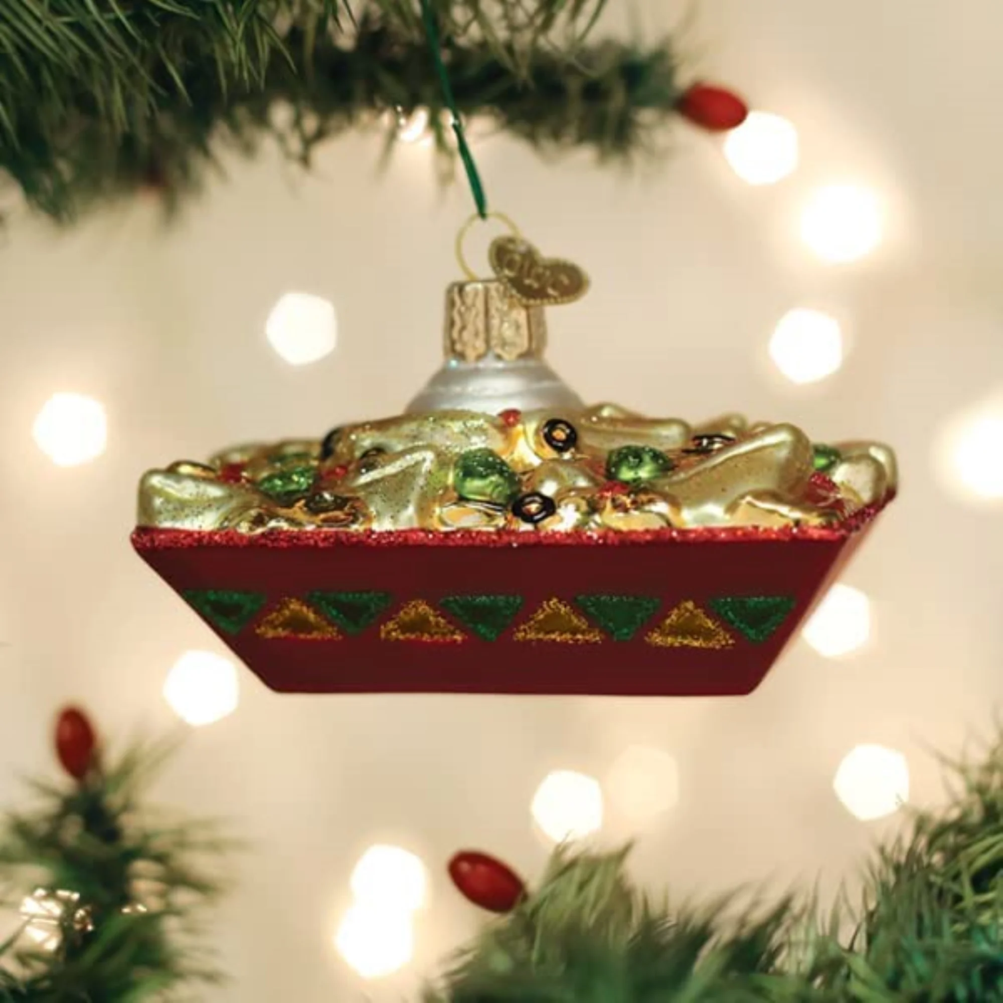 Old World Christmas Glass Blown Tree Ornament, Nachos (With OWC Gift Box)