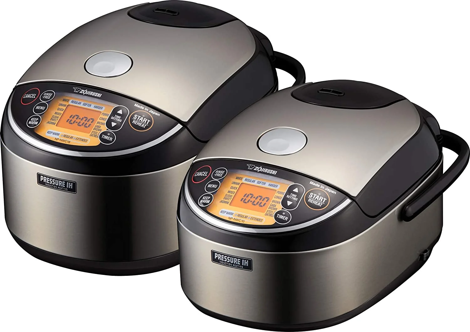 Zojirushi NP-NWC10XB Pressure Induction Heating Rice Cooker & Warmer  5.5 Cup  Stainless Black  Made in Japan