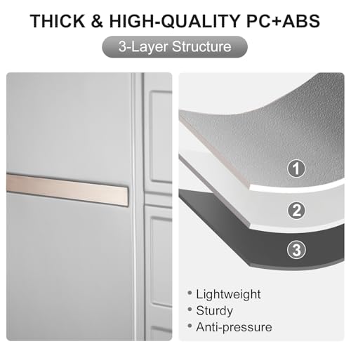 Karl home Luggage Expandable 3 Piece Set Suitcase PC+ABS Hard-Sell with TSA Lock Spinner Wheels 20in 24in 28in Travel Rolling Carry on Woman/Men Rose Gold