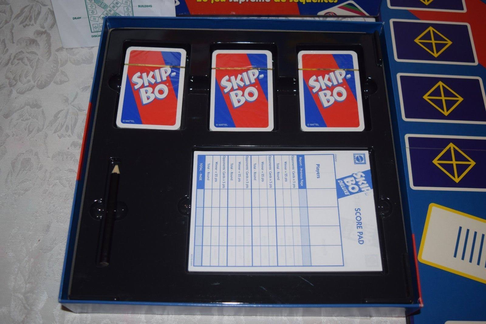 Skip Bo Deluxe Card Game Sequencing 2001 Complete - Silver