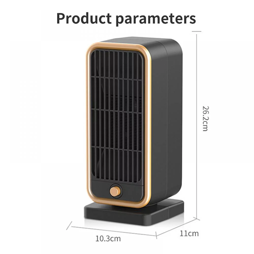 Energy-efficient 500W Ceramic Electric Heater with Overheat Protection - Ideal for Quiet and Cozy Room Heating (US/JP/EU/UK Plug)