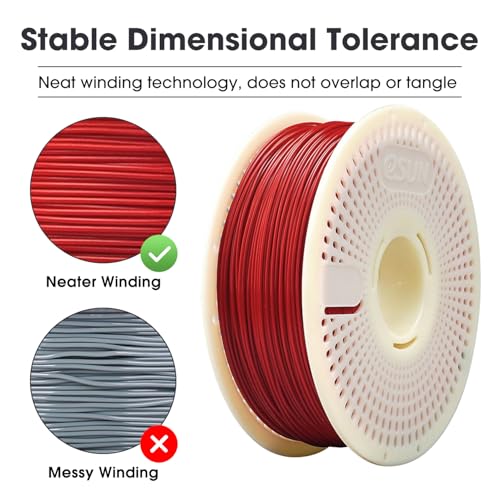 eSUN PLA+ Refilament 1.75mm and Upgarded eSpool+ Set, Reusable and Removable Filament Spool Replacement with 3D Printer Refill PLA Plus, 1KG Spoolless 3D Printing Filament, Cold White
