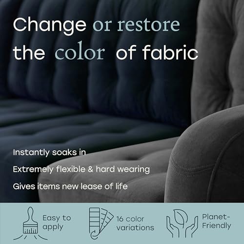 Fabric Paint for Furniture - Restore or Change the Color of Couches, Chairs, Upholstery, Soft Furnishings, Car Interiors, Clothing, & Footwear. (8.5 oz / 250ml, Black)