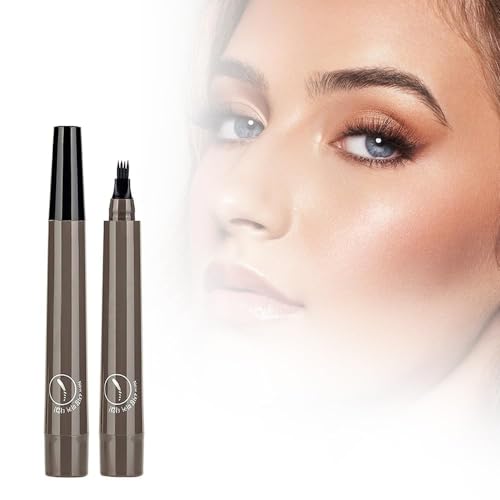 Magic Eyebrow Pencil, 3D Waterproof Microblading Eyebrow Pen, 4 Tipped Precise Brow Pen, Fine Stroke Microblading Eyebrow Pencil Natural