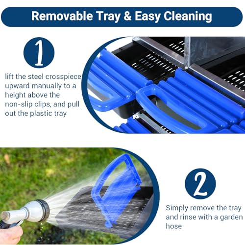 Chicken Nesting Box, 10 Hole 2 Layer Hen Nest Box with Legs, Roll Away Eggs Laying Boxes,Cleanable Pull Out Hen Roosting Boxes