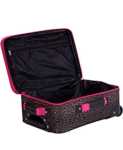 Rockland Jungle Softside Upright Luggage Set, Expandable, Owl, 4-Piece (14/29/24/28)