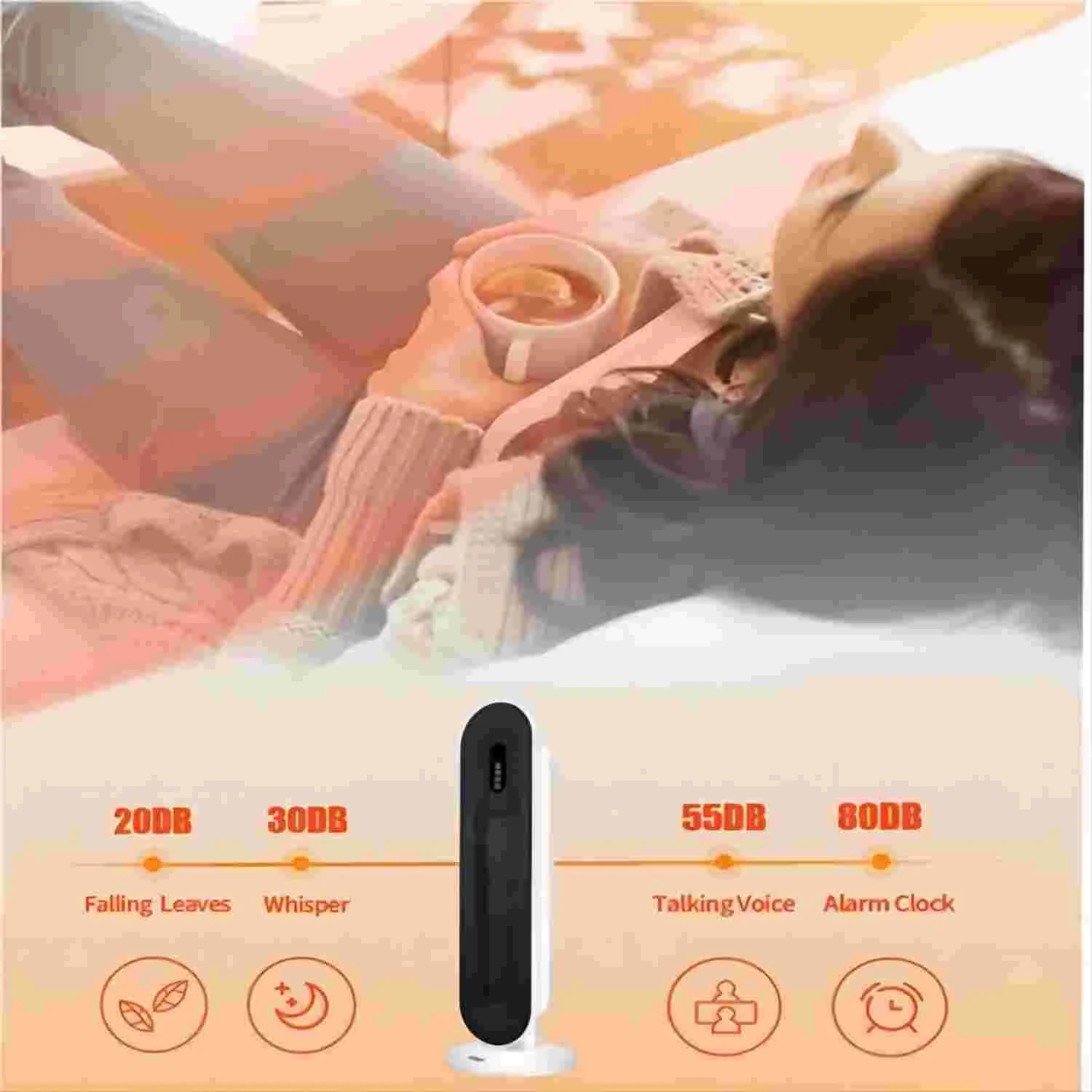 HONGGE 1500W Electric Ceramic Tower Space Heater with Remote, White