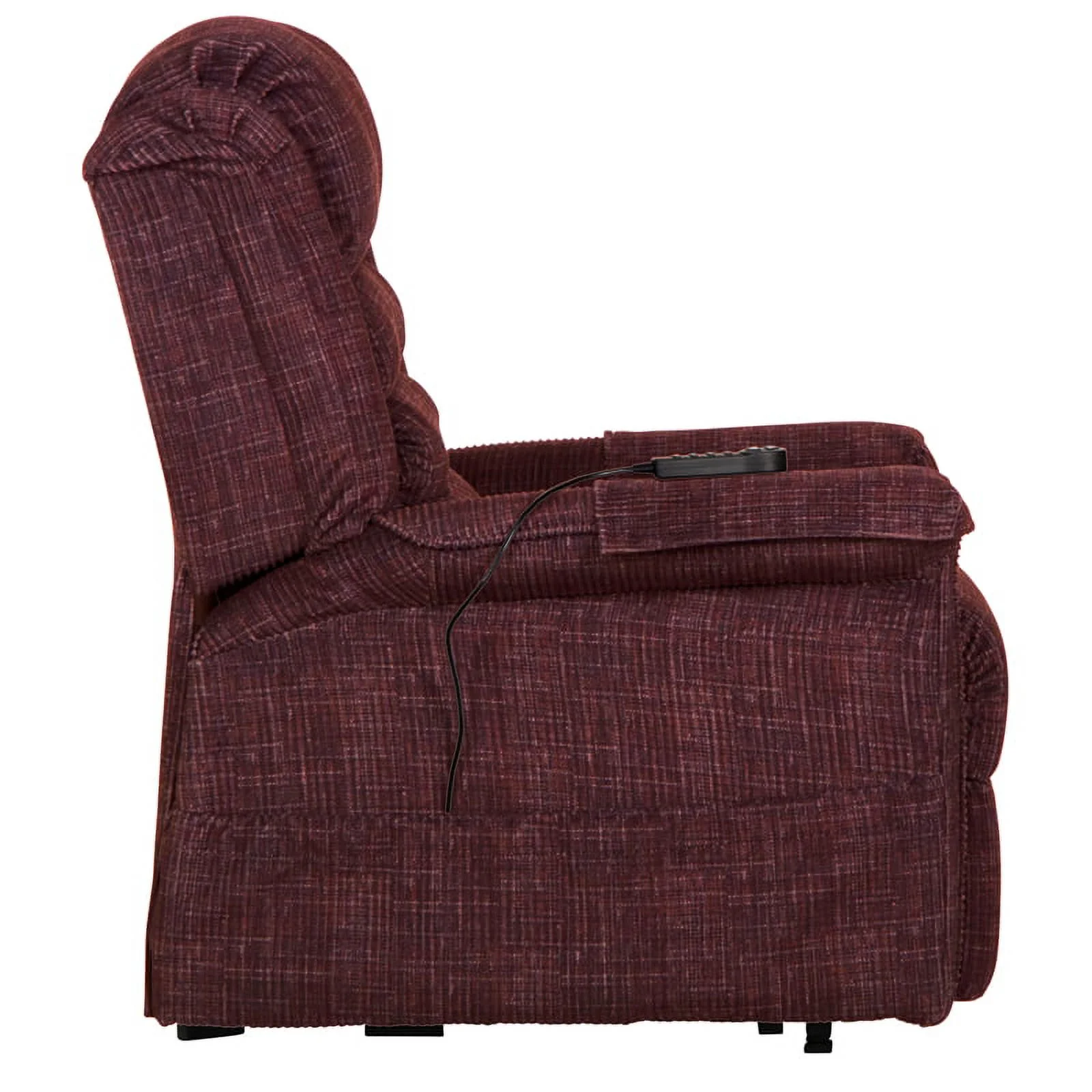 Catnapper Buckner Power Lift Assist Recliner in Red Polyester Fabric