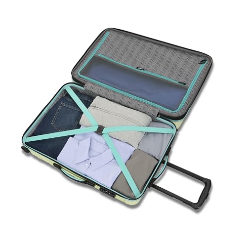 Samsonite Omni 2 Hardside Expandable Luggage with Spinner Wheels, 2-Piece Set (19/24), Lagoon Blue