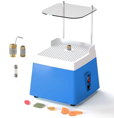 Stained Glass Grinder, 110V 4200RPM Portable Stained Glass Grinder Tool DIY Art Crafts Grinding Machine Kit with 1” & 5/8” Grinding Bits, Acrylic Splash Baffle