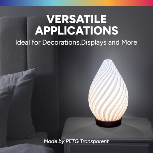 OVERTURE PETG 3D Printer Filament 1.75mm, Neatly Wound Durable PETG 2kg Spool (4.4lbs), Strong Toughness Filament, Dimensional Accuracy +/- 0.02mm, Fit Most FDM Printers (Black (2-Pack))