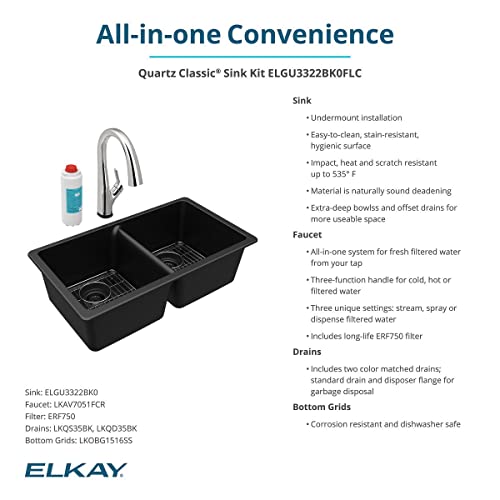 Elkay ELGU3322 Quartz Classic 33