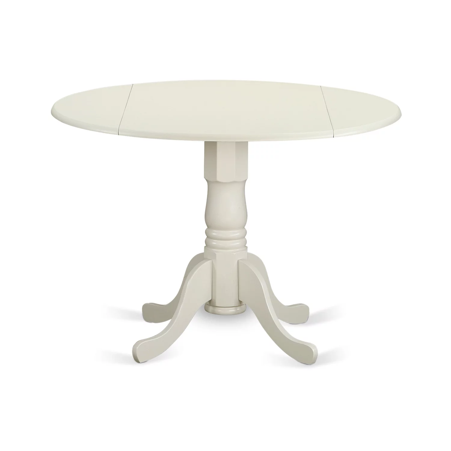 East West Furniture Dublin Traditional Wood Dining Table in White/Oak