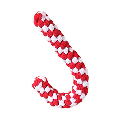 PRETYZOOM Chew Bone Dog Toys Christmas Pet Play Toys Christmas Dog Rope s Pet Chewers Rat Chewing Xmas Candy Canes Educational Puppy Knot
