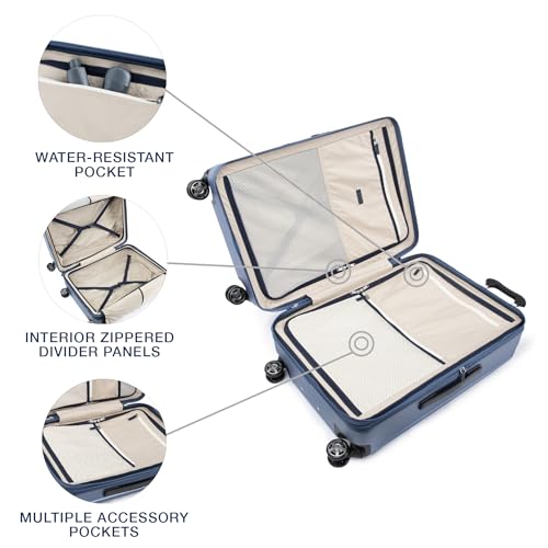 Travelpro Platinum Elite Hardside Expandable Carry on Luggage, 8 Wheel Spinner, TSA Lock, Hard Shell Polycarbonate Suitcase, Metallic Sand, Compact Carry on 20-Inch