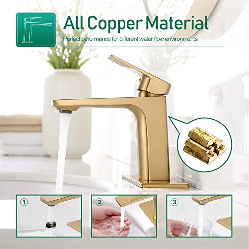 VOTON Vessel Sink Faucet Matte Black Tall Bathroom Faucet Single Handle Vanity Bathroom Sink Faucet 1 Hole Basin Mixer Tap with Water Supply Hose and Pop Up Sink Drain