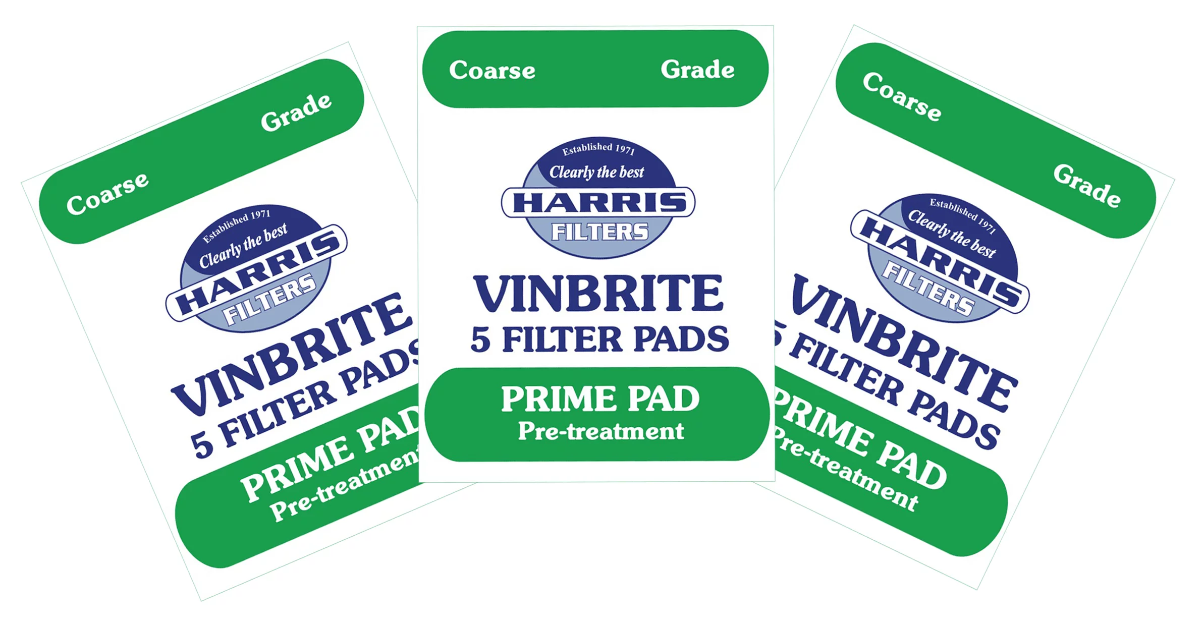 3x Harris Prime Pre-Filter Pads 5-pack Use with Harris Vinbrite MK3 Filter Kit