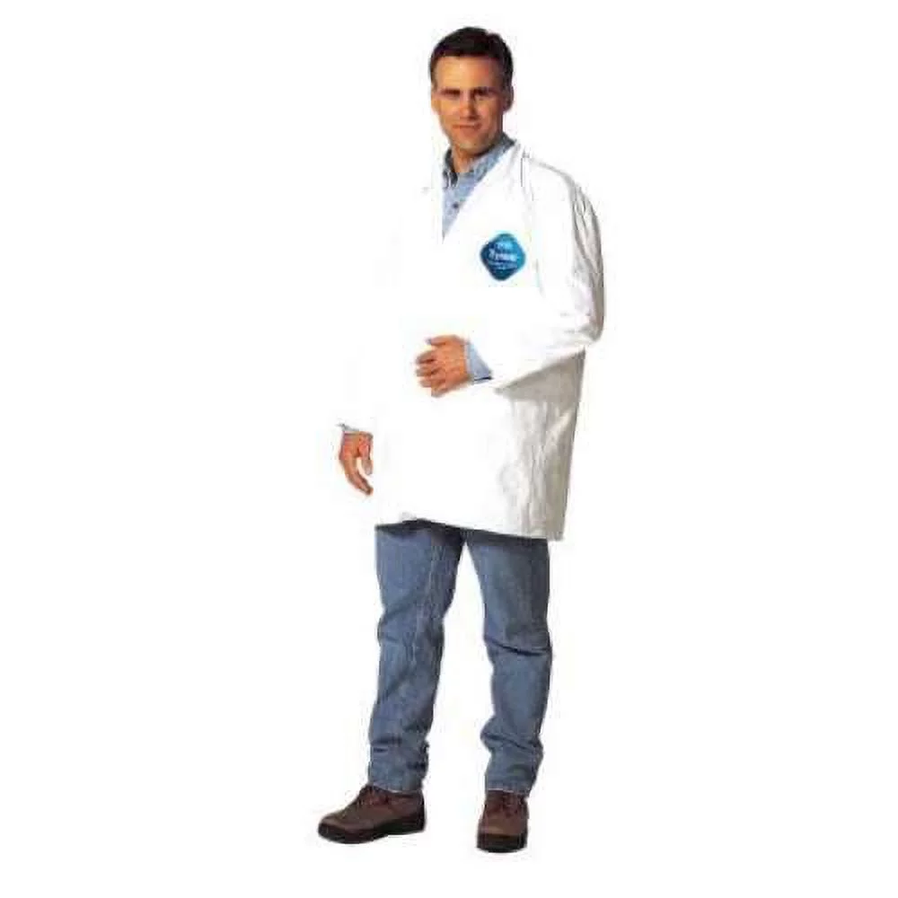 DuPont Tyvek Lab Coats No Pockets Knee Length, Small, White - 30 CA (251-TY211SWHSM003000)