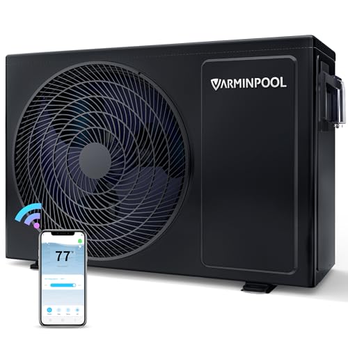 27000BTU Smart Electric Pool Heater for In and Above Ground Pool up to 7,000 Gals, Pool Heat Pump with Schedule Function and Control via APP, Titanium Heat Exchanger, 120V