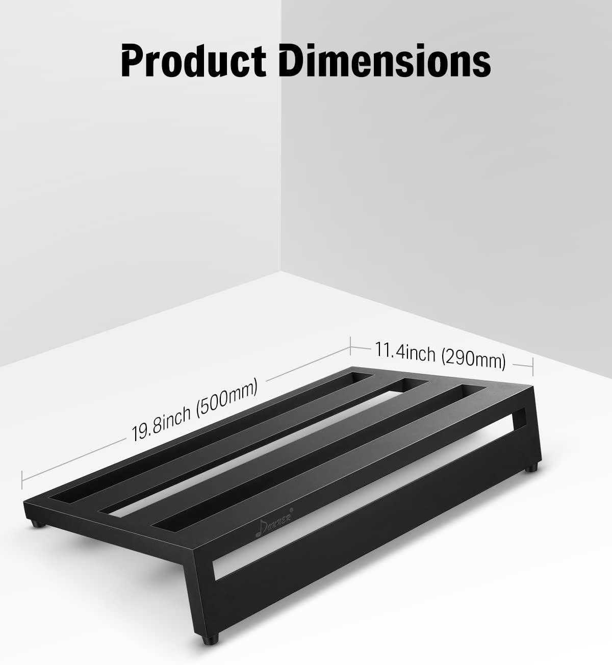 Donner Guitar Pedal Board Case DB-4 Disassembled Pedalboard 20'' x 8'' with Bag