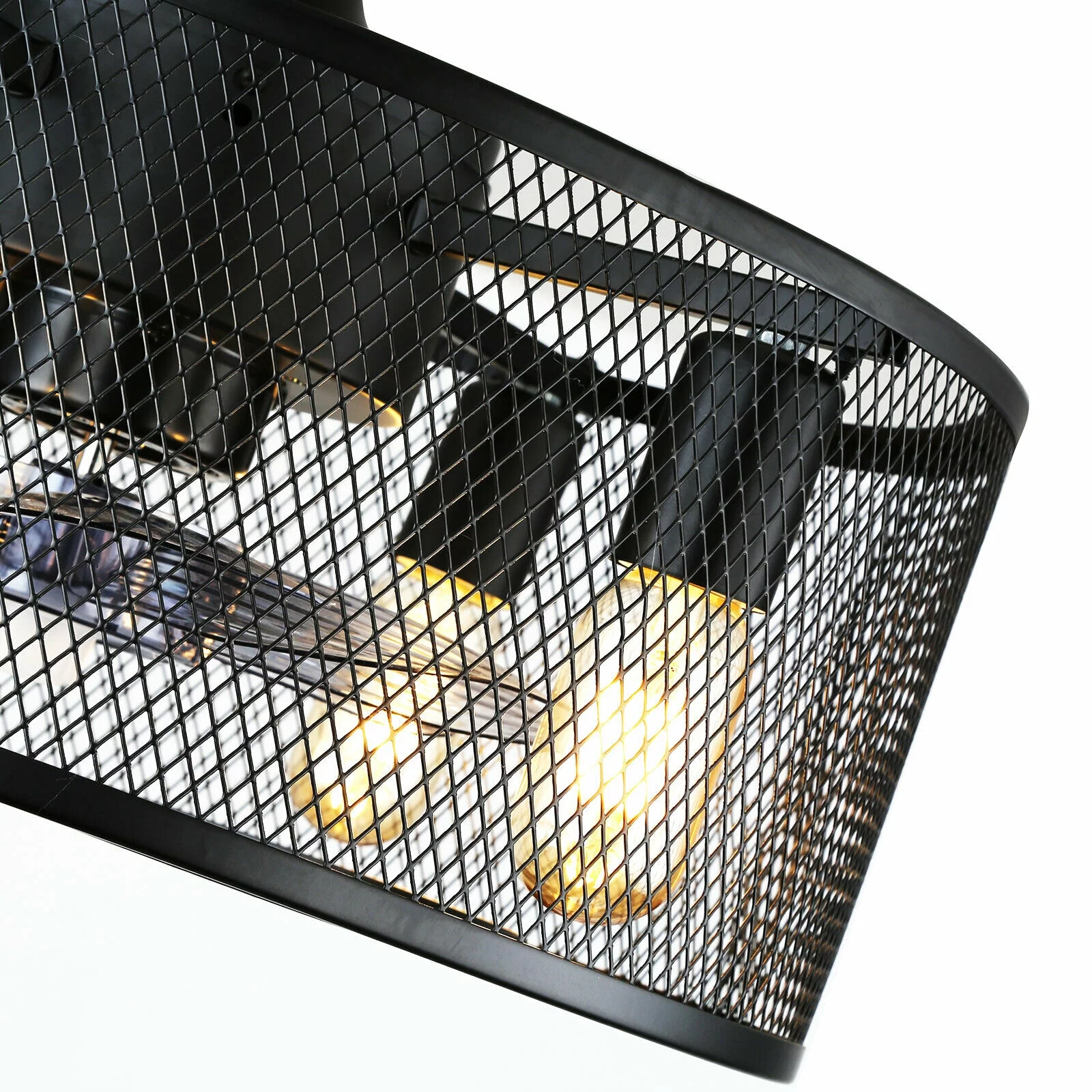 CNCEST Ceiling Fan Light 18In Caged 3 Speeds Industrial Ceiling Fan Lights with Remote