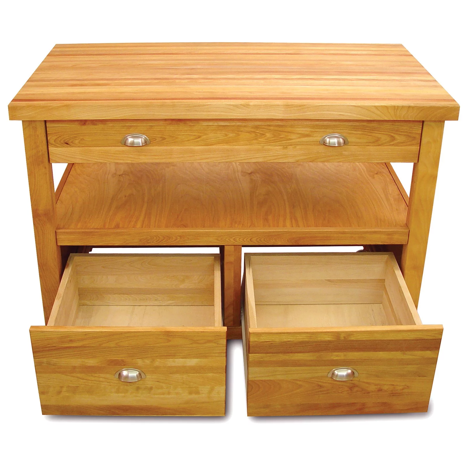 Catskill Grand Americana Butcher Block Island Workcenter in Natural