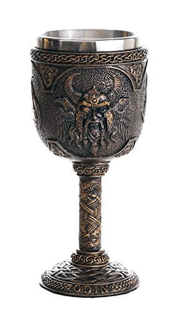 Norse Mythology Alfather Odin King of Asgard Wine Goblet Chalice Cup 7oz
