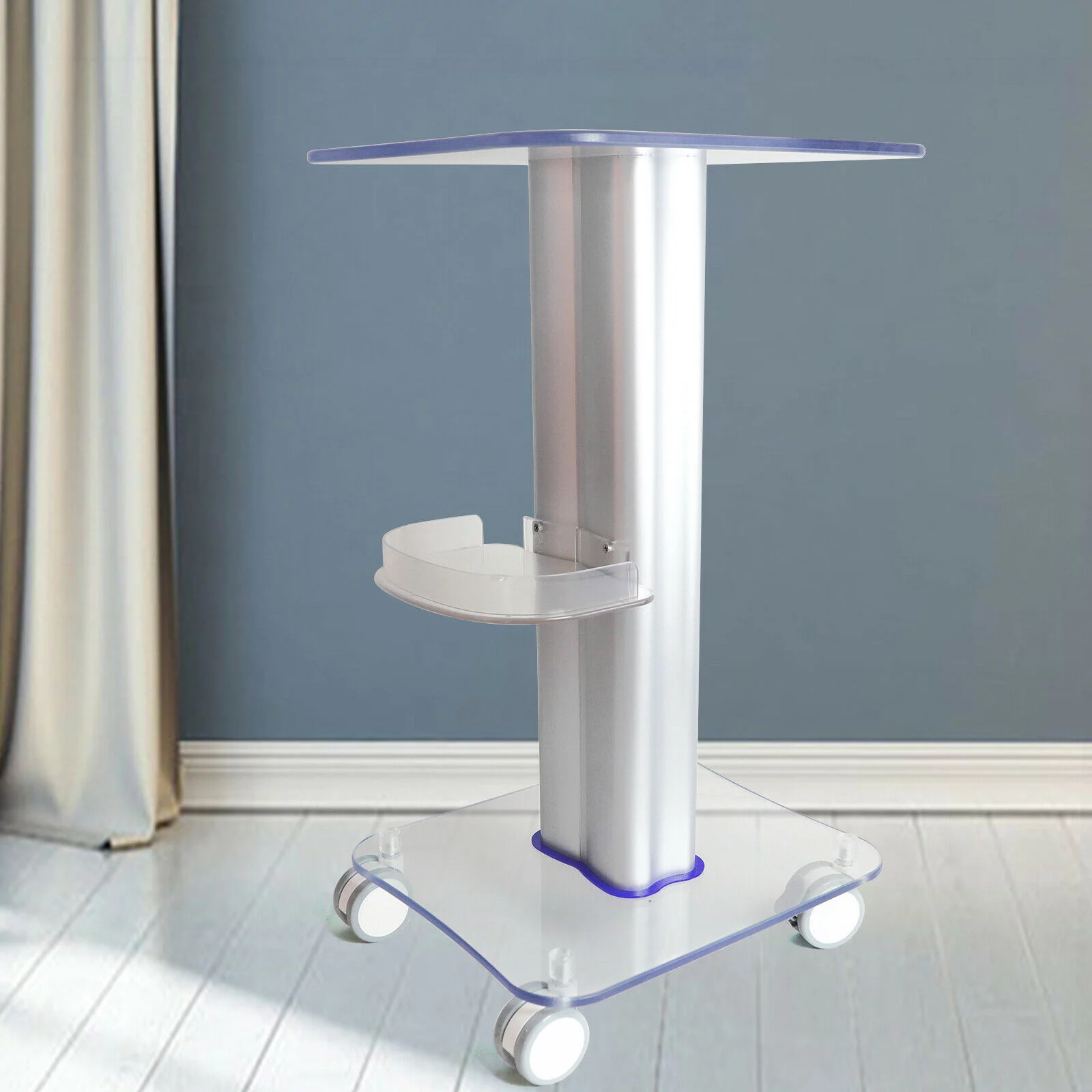 TOOL1SHOoo Beauty Salon Rolling Acrylic Cart Load 45Kg, Silent Beauty Instrument Special Cart