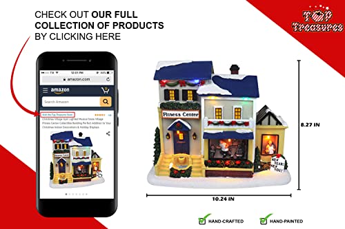 Christmas Village Sledding Down Hill - Lighted Musical Snow Village with 8 Animated Kids Going Down The Mountain