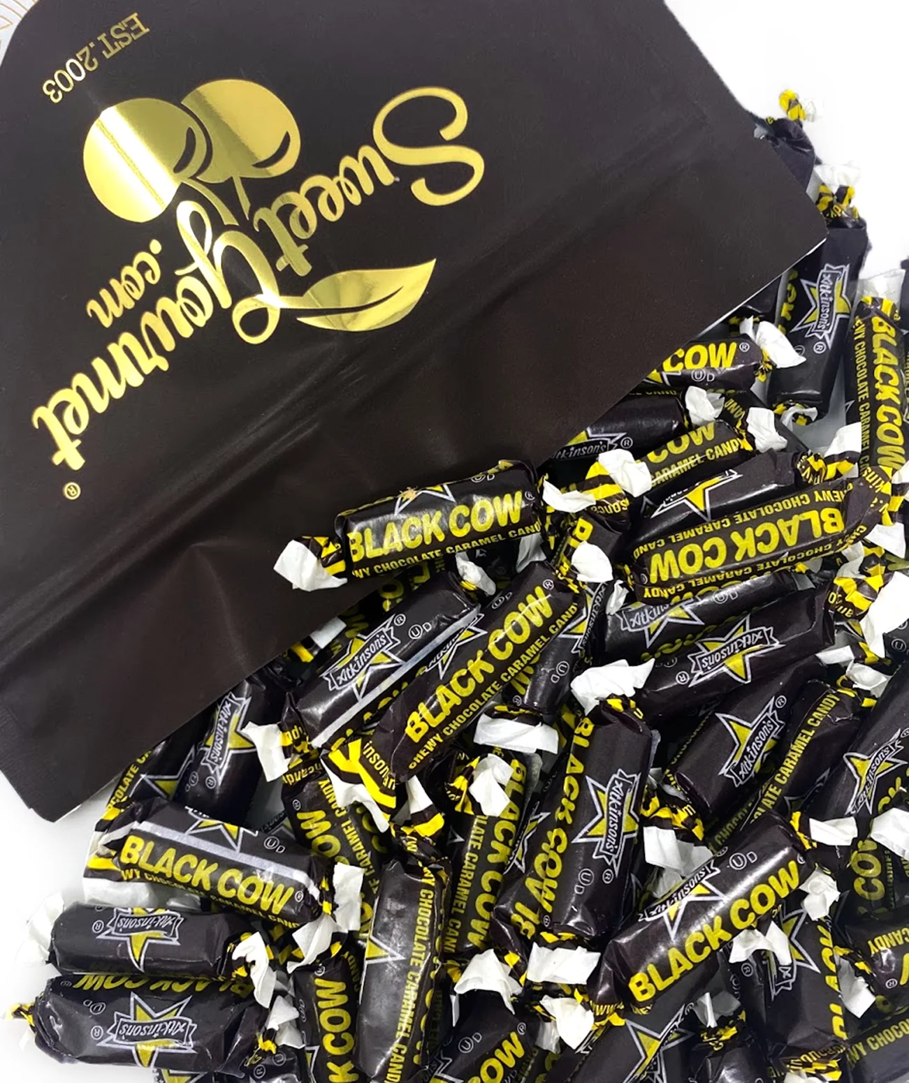 SweetGourmet Black Cow Chocolate Caramel Candy | 2 Pounds