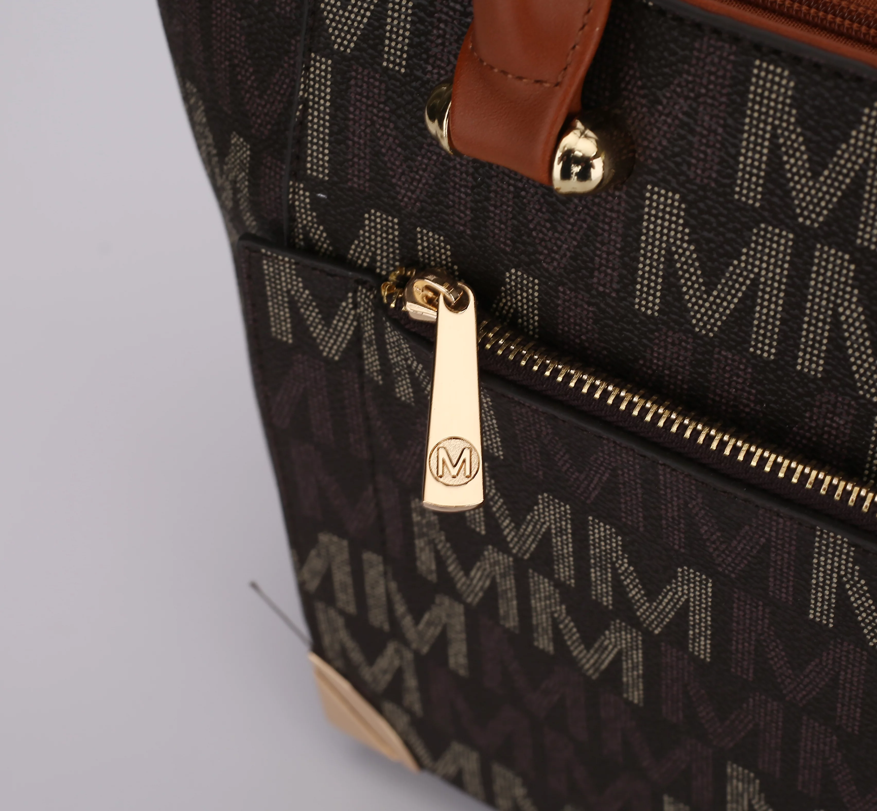 MKF Collection Women’s Lady Tote, Mini Tote and Wallet Handbag Set, 3-Piece, Black