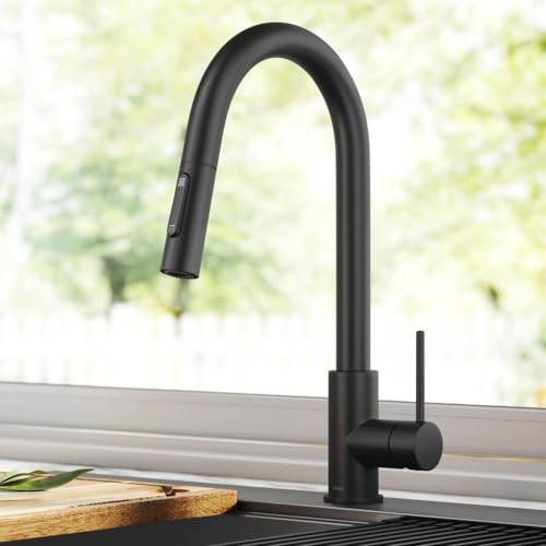 KRAUS Oletto Tall Modern Single-Handle Touch Kitchen Sink Faucet with Pull Down Sprayer in Spot Free Stainless Steel, KTF-3101SFS