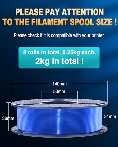 SUNLU PLA+2.0 3D Printer Filament Bundle, 4KG Upgrade PLA+ Filament 1.75mm, Tougher and Stronger, Dimensional Accuracy +/-0.02mm, 1KG per Spool, 4 Packs, Black