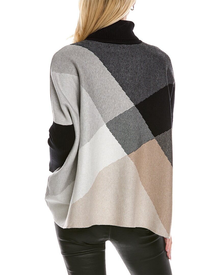 Joseph A. womens  Boxy Turtleneck Sweater, L